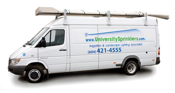 University Sprinkler Systems truck